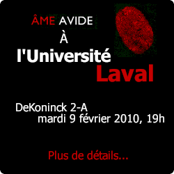 Évènement Âme avide à l'Université Laval